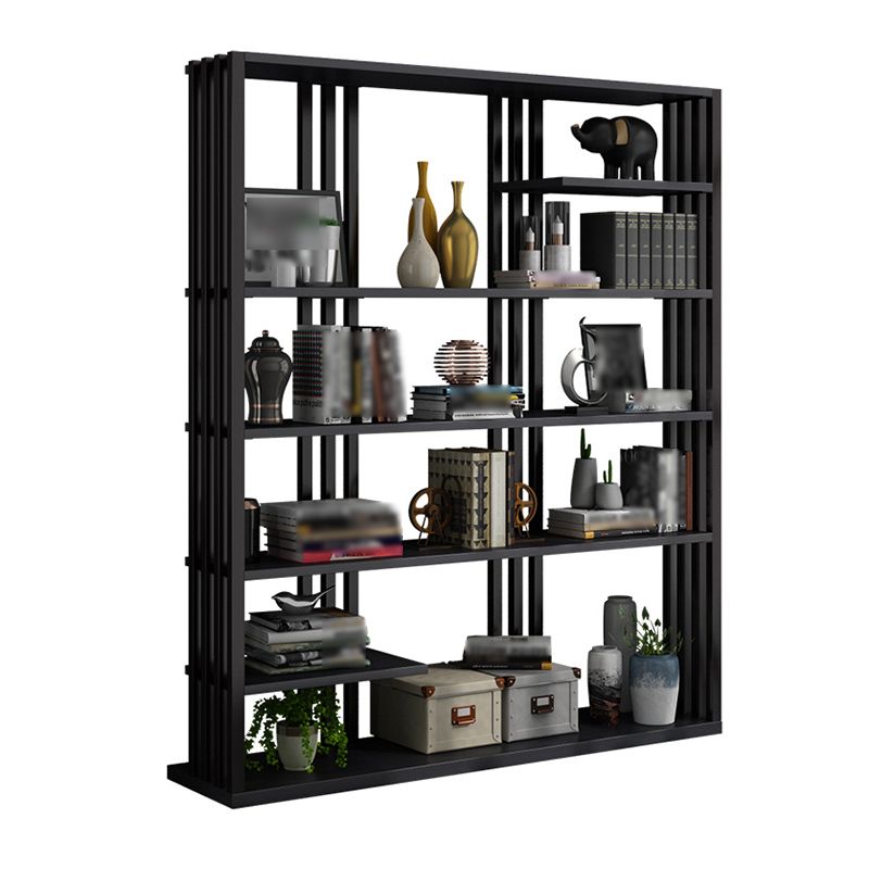 Industrial Style Bookshelf Open Shelf Vertical Metal Shelf with Rectangular Shelves Clearhalo 'Bookcases' 'Furniture' 'furniture_bookcases' 'kitchen' 'kitchen_bookcases' 'Living Room Furniture' 'Office Furniture' 1200x1200_21141f14-c034-414c-ab6f-b0ec76b93f32