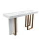 Glam Marble White Counter Height Table Rectangle Indoor Bistro Bar Table Clearhalo 'Bar Furniture' 'Bar Tables' 'bar_tables' 'furn' 'furn_bar_tables' 'Furniture' 'Kitchen & Dining Furniture' 1200x1200_21144929-547a-42da-9584-800dfa5fd8d3