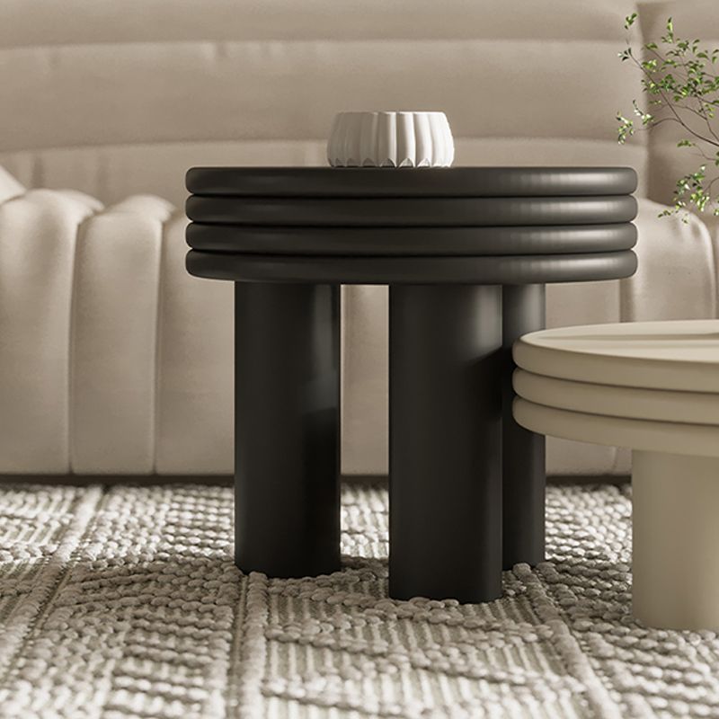 Tavolino rotondo contemporaneo tavolo da cocktail in legno con 3 gambe