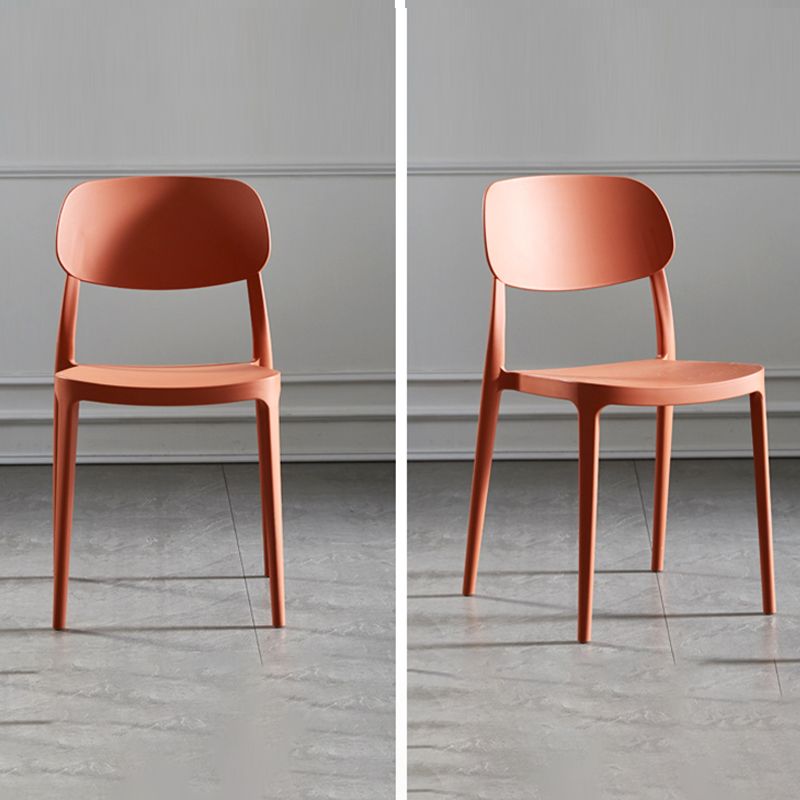 Plastic Scandinavian Armless Chair Indoor-Outdoor Open Back Chair Clearhalo 'Dining Chairs' 'Dining Tables & Seating' 'dining_chair' 'furn' 'furn_dining_chair' 'Furniture' 'furniture_dining_chair' 'Kitchen & Dining Furniture' 1200x1200_2115e393-457e-44f3-bd2b-87c7e6040831