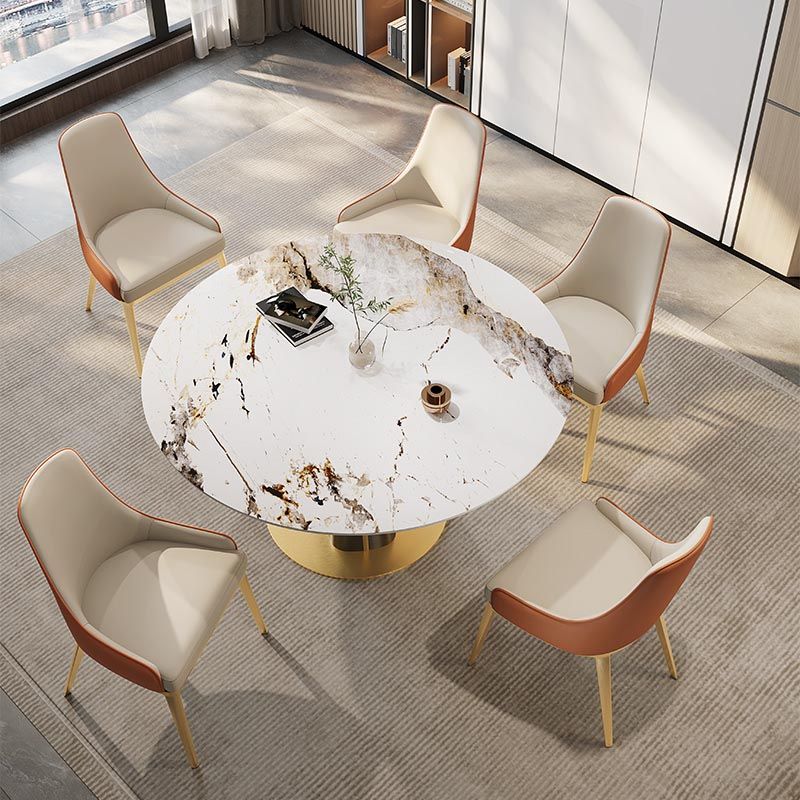 Nordic Glam Style Chair Dining Arm Chairs for Kitchen with Metal Legs Clearhalo 'Dining Chairs' 'Dining Tables & Seating' 'dining_chair' 'furn' 'furn_dining_chair' 'Furniture' 'Kitchen & Dining Furniture' 1200x1200_21168d0a-c45b-418e-af96-deecd6a9473b