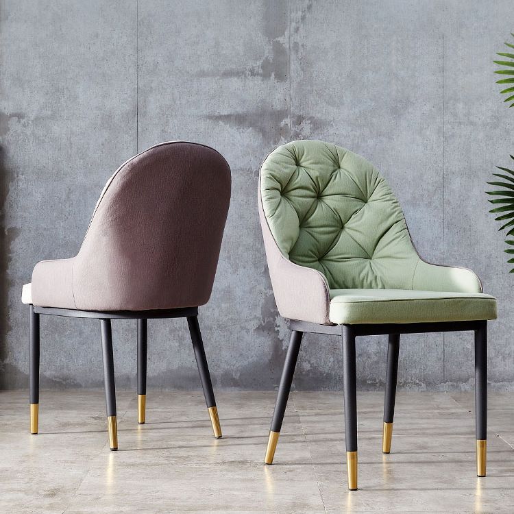 Nordic Style Metal Dining Chairs Parsons Arm Dining Side Chair for Kitchen Clearhalo ' kitchen&dining_furn' 'Dining Chairs' 'Dining Tables & Seating' 'dining_chair' 'furn' 'furn_dining_chair' 'Furniture' 'furniture_dining_chair' 'Kitchen & Dining Furniture' 'kitchen' 1200x1200_211696ab-15d8-478f-8d5c-49dceb966a6e