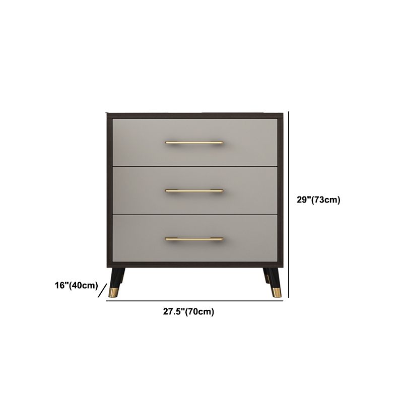 Classic Glam Wood Dresser Gray Soft-Close Lades Opbergkast