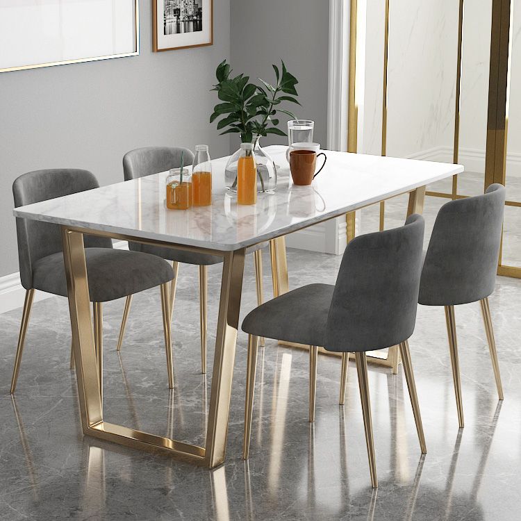 Nordic 1/2/5/7 Pieces Dining Set Rectangle Stone Dining Table for Dining Room Clearhalo 'Dining Room Sets' 'Dining Tables & Seating' 'dining_room_set' 'furn' 'furn_dining_room_set' 'Furniture' 'Kitchen & Dining Furniture' 1200x1200_21181378-031e-4519-86a6-8768d9d51620