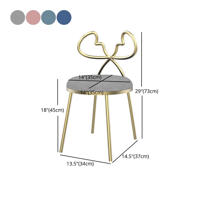 Silla lateral de comedor de tela Sillas de comedor abiertas de diseño nórdico