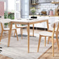 Glass Top Dining Table Modern Dining Table with 4 Solid Wood Legs Clearhalo 'Dining Tables & Seating' 'Dining Tables' 'dining_table' 'Furniture' 'furniture_dining_table' 'Kitchen & Dining Furniture' 'kitchen' 'kitchen_dining_table' 1200x1200_211998ad-d2dc-43a0-a997-50e92c901d5e