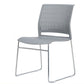 Chaise de bureau moderne, chaise d'ordinateur en plastique, sans accoudoirs, à dossier moyen