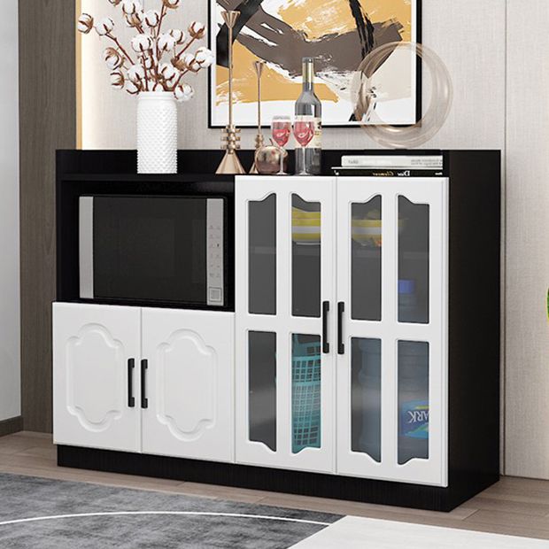 Glass Door Wood Sideboard Modern Credenza with Storage for Kitchen Clearhalo 'buffet_sideboard' 'Buffets & Sideboards' 'Furniture' 'furniture_buffet_sideboard' 'Kitchen & Dining Furniture' 1200x1200_211a52a7-a038-4162-b70d-c9066cc09eae