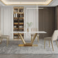 Traditional Luxury Rectangle Dining Site Table Stainless Steel Dinette Table Clearhalo ' dining_table' 'Dining Tables & Seating' 'Dining Tables' 'furn' 'furn_dining_table' 'Furniture' 'furniture_dining_table' 'Kitchen & Dining Furniture' 'kitchen&dining_furn' 'kitchen' 'kitchen_dining_table' 1200x1200_211bcf89-3d14-4f7a-b49f-89a0260970c6