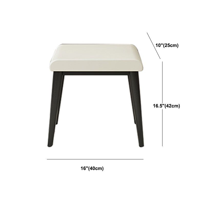 Vanité blanche contemporaine Tableau 29.53 "H Vanité Ensemble avec tabouret et miroir