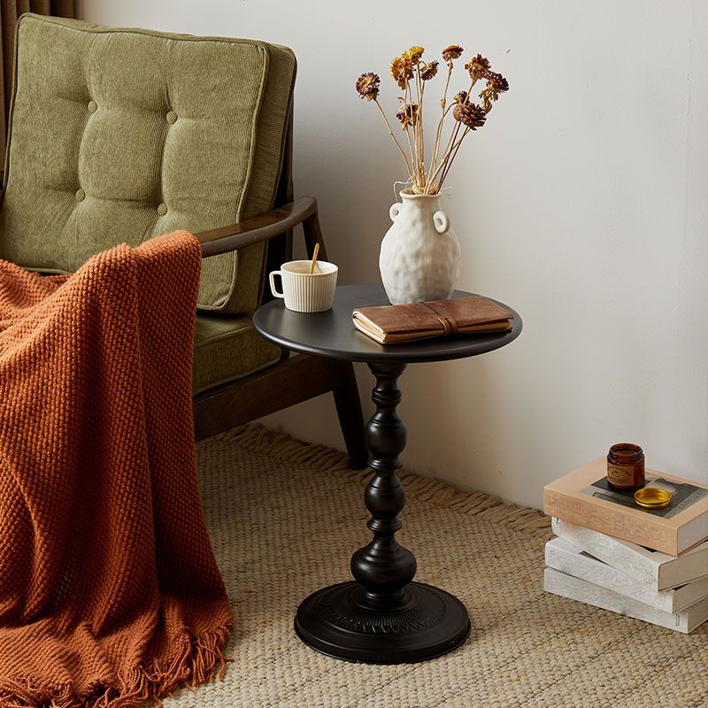 20.5" Tall Metal Pedestal End Table Round Accent Side Table in Black/White Clearhalo 'Coffee & Accent Tables' 'End & Side Tables' 'end_side_tables' 'furn' 'furn_end_side_tables' 'Furniture' 'Living Room Furniture' 1200x1200_211d340b-f7bb-4d2d-a5ae-14171834d442