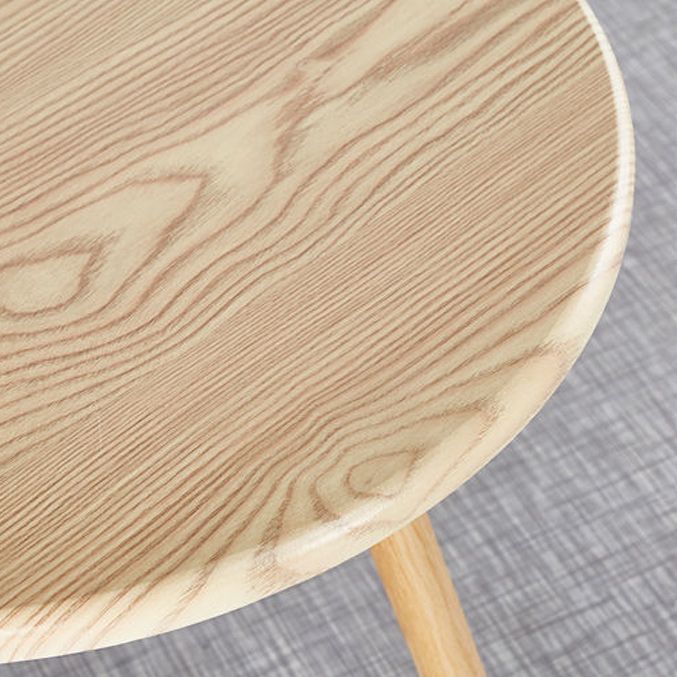 28.74 "Table lateral de estilo contemporáneo de estilo 3 patas de acento lateral redondo de madera de 3 patas
