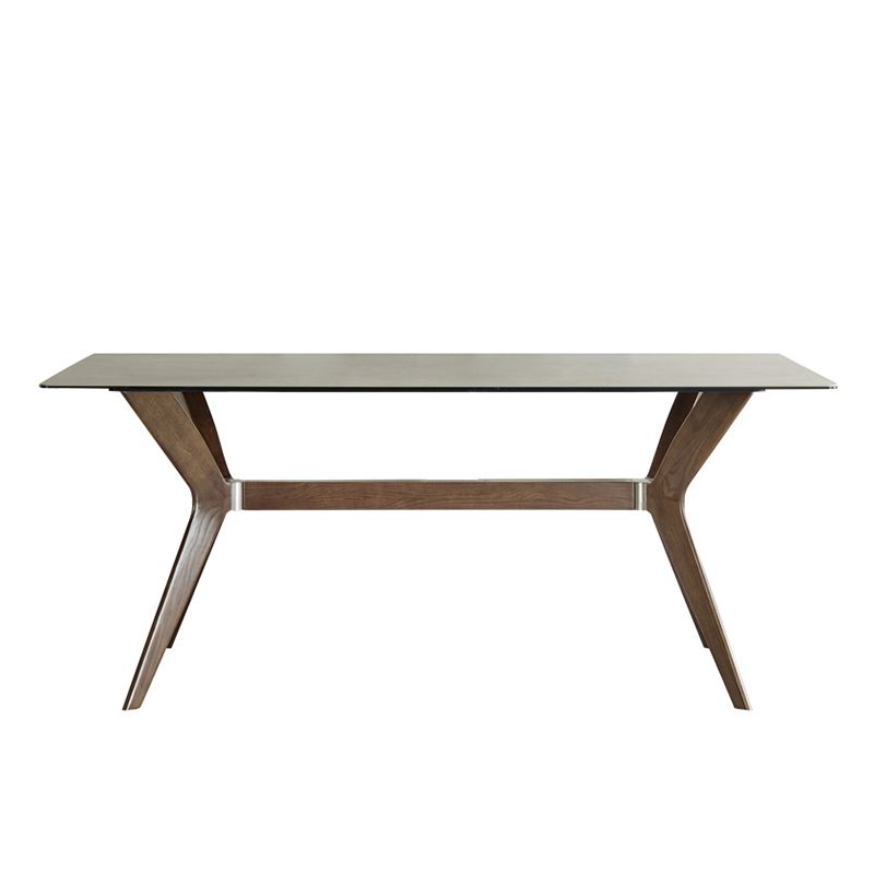 Medieval Modern Sintered Stone Top Dining Table Rectangle Kitchen Table with 4 Legs Clearhalo 'Dining Tables & Seating' 'Dining Tables' 'dining_table' 'furn' 'furn_dining_table' 'Furniture' 'furniture_dining_table' 'Kitchen & Dining Furniture' 'kitchen' 'kitchen_dining_table' 1200x1200_211e178a-a492-465d-b6a4-ee99e49df43c