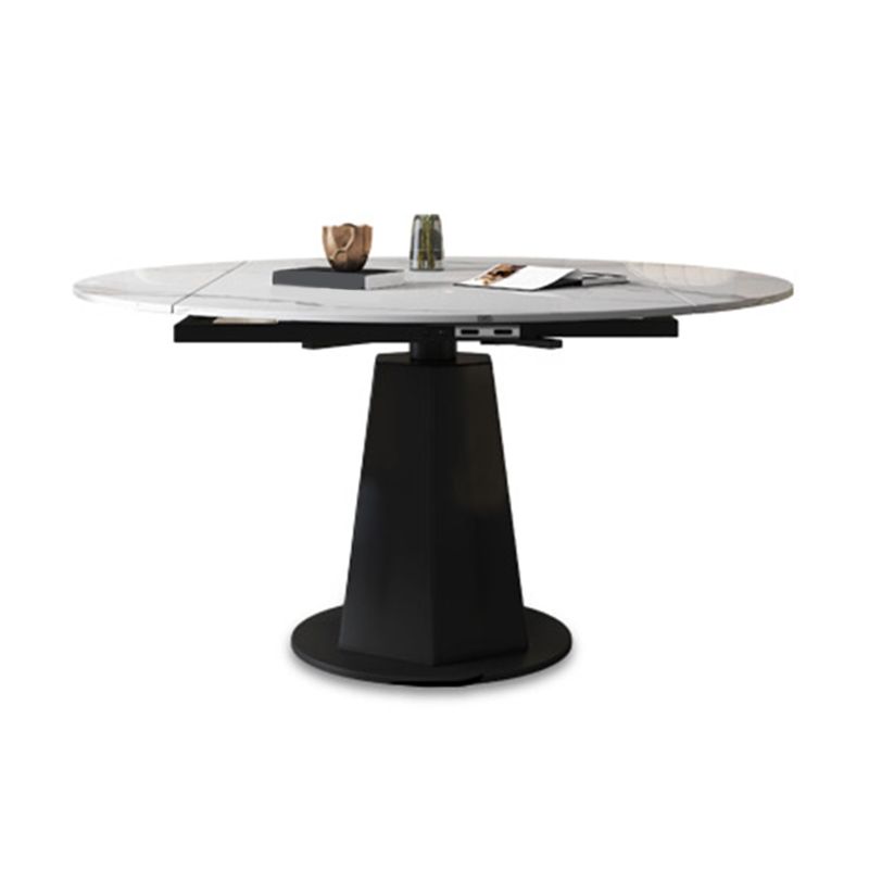 Modern Sintered Stone Dining Table Drop-Leaf Dinner Table for Dining Room