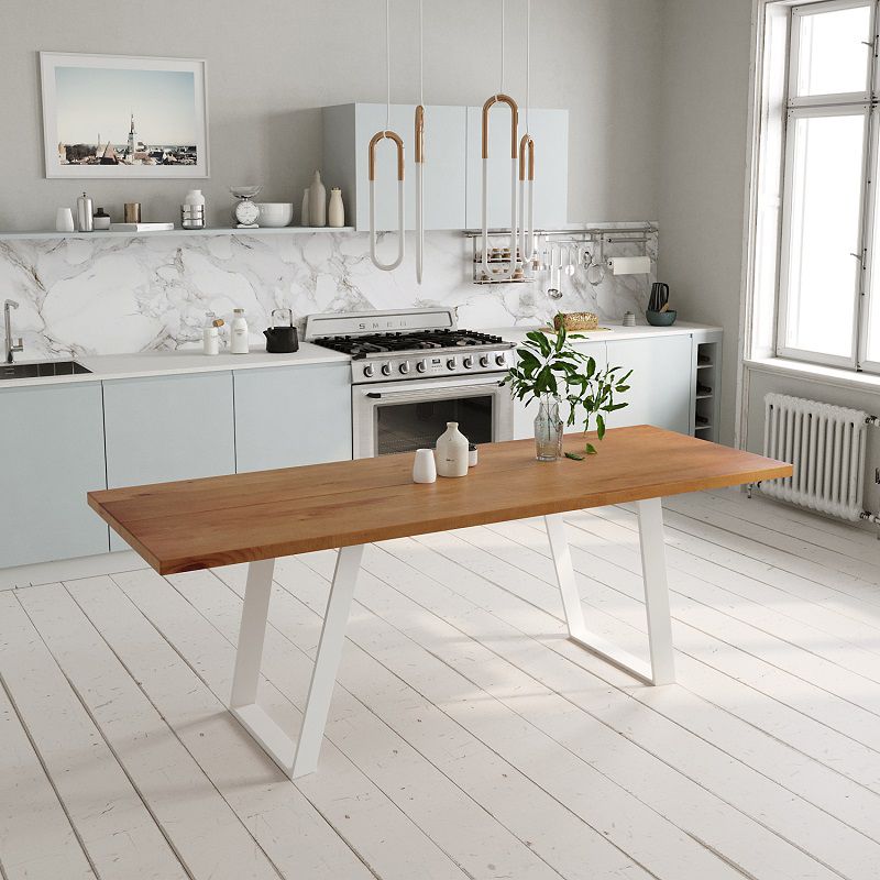 1/2/3/4 Pcs Pine Wood Industrial Dining Set with Rectangle Table Dinette Set Clearhalo 'Dining Room Sets' 'Dining Tables & Seating' 'dining_room_set' 'furn' 'furn_dining_room_set' 'Furniture' 'furniture_dining_room_set' 'Kitchen & Dining Furniture' 'kitchen&dining_furn' 'kitchen' 1200x1200_211e321f-63e3-4f28-b575-eb667f5089ce