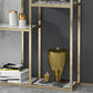 Glam Antique Finish Bookcase Metal Etagere Bookshelf with Shelves Clearhalo 'Bookcases' 'furn' 'furn_bookcases' 'Furniture' 'Office Furniture' 1200x1200_2122b87b-58e0-4234-8141-aadd3c8c9590