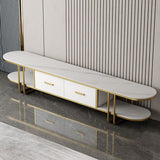 Hedendaagse Slate Top TV Media Console 2 Lades TV Stand Console