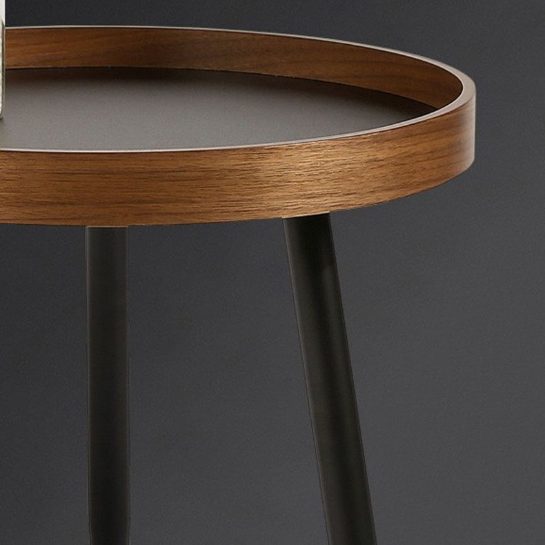 Scandinavian Sofa Side Accent Table Wooden Round Side End Table