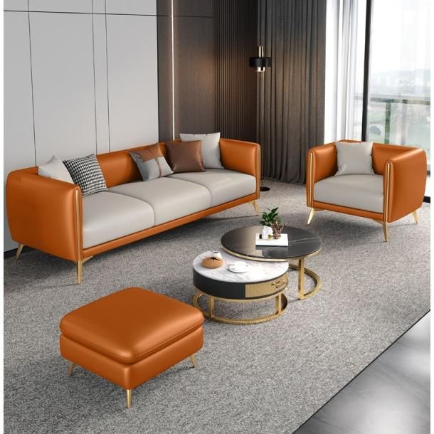 Sofá de cuero falso 80.31 "W x 29.52" D X 25.98 "H de brazo de esmoquin H para sala de estar para sala de estar