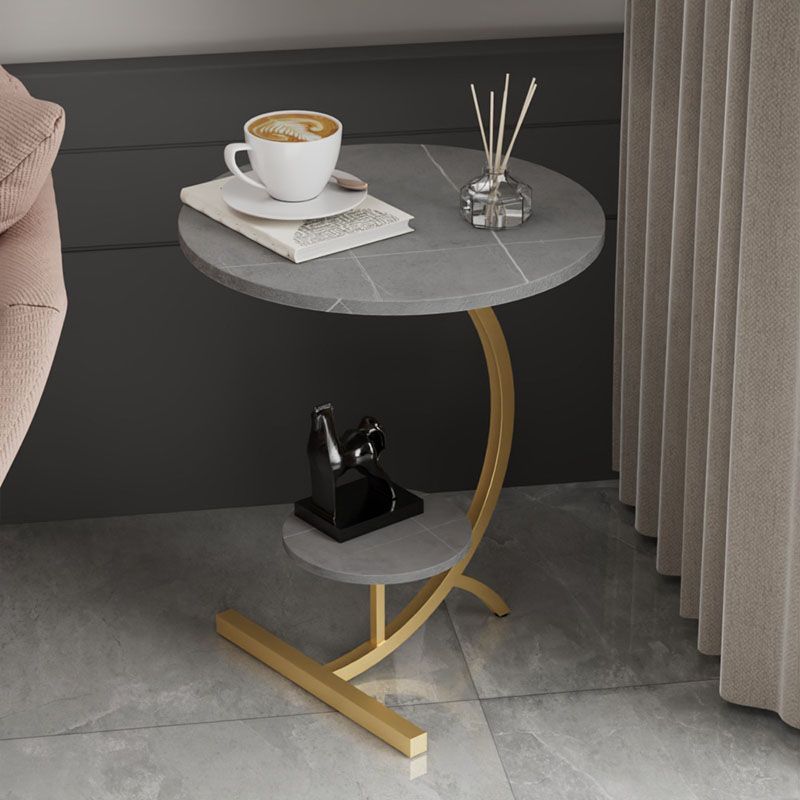 End Table with Storage and Shelf Modernist Slate Abstract Side Table Clearhalo 'Coffee & Accent Tables' 'End & Side Tables' 'end_side_tables' 'furn' 'furn_end_side_tables' 'Furniture' 'Living Room Furniture' 1200x1200_212abdb7-154f-44ca-a842-603dfdb7a650