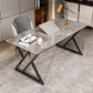 Rectangle Four-Color Dining Table Sintered Stone Table Modern with Double Pedestal Clearhalo ' dining_table' 'Dining Tables & Seating' 'Dining Tables' 'furn' 'furn_dining_table' 'Furniture' 'furniture_dining_table' 'Kitchen & Dining Furniture' 'kitchen&dining_furn' 'kitchen' 'kitchen_dining_table' 1200x1200_212bf628-9c06-441f-8442-3fdae3114464
