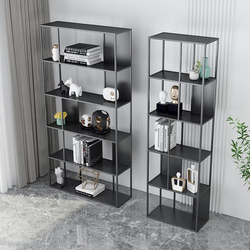 Contemporary Vertical Metal Bookshelf Open Back Bookcase with Shelves Clearhalo 'Bookcases' 'furn' 'furn_bookcases' 'Furniture' 'Office Furniture' 1200x1200_212cfee0-1aa8-45c9-ba3c-593c8e811b4a