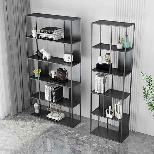 Contemporary Vertical Metal Bookshelf Open Back Bookcase with Shelves Clearhalo 'Bookcases' 'furn' 'furn_bookcases' 'Furniture' 'Office Furniture' 1200x1200_212cfee0-1aa8-45c9-ba3c-593c8e811b4a