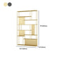 Metal and Wood Shelf Open Etagere Shelf Bookcase for Bedroom