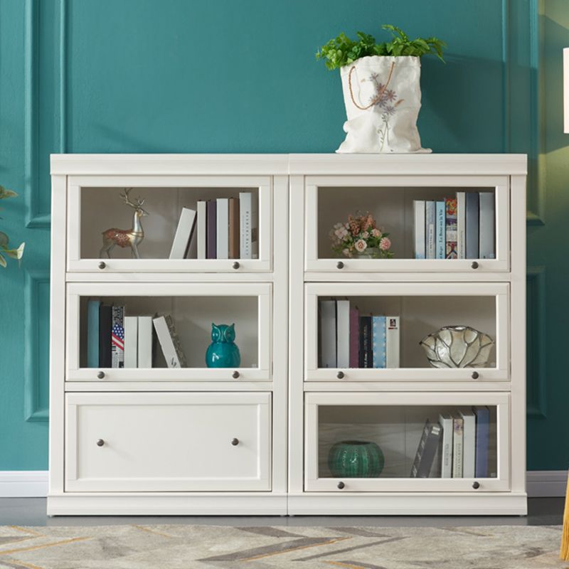 Wooden Standard Bookcase Modern Style White Colour Closed Back Bookshelf Clearhalo 'Bookcases' 'furn' 'furn_bookcases' 'Furniture' 'furniture_bookcases' 'Office Furniture' 1200x1200_212e9675-9367-4319-8f97-79aa166e91cc