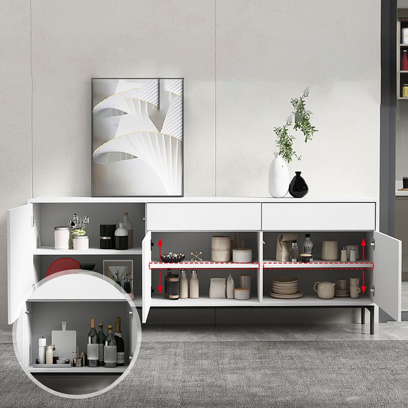 Sideboard di legno moderno moderno mobile rettangolo con cassetti e porte