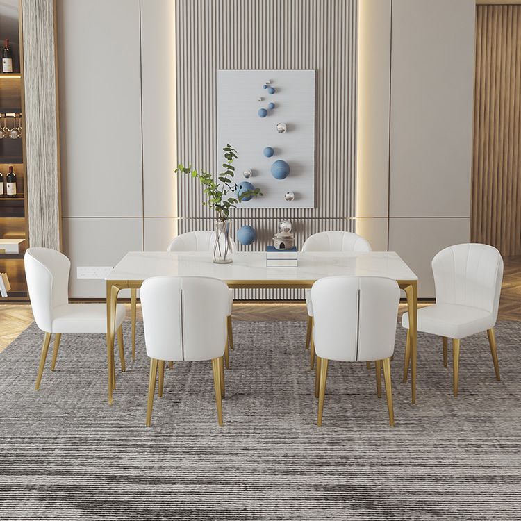 Sintered Stone Dining Table Luxury Style 4 Legs Base Rectangle Table for Dining Room Clearhalo ' dining_table' 'Dining Tables & Seating' 'Dining Tables' 'furn' 'furn_dining_table' 'Furniture' 'furniture_dining_table' 'Kitchen & Dining Furniture' 'kitchen&dining_furn' 'kitchen' 'kitchen_dining_table' 1200x1200_2130479d-9b7e-4a7a-b07d-69c8140e93a1