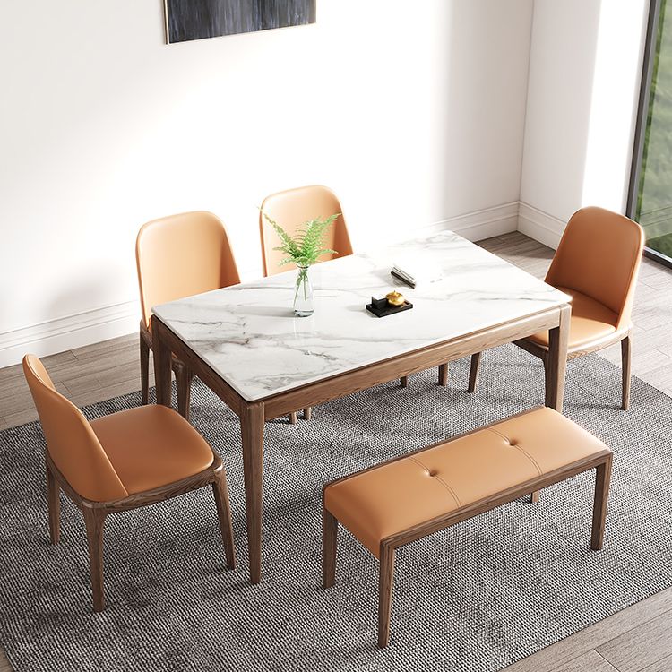 Rectangle Sintered Stone White Dining Table Vintage 4 Legs Table for Dining Room Clearhalo ' dining_table' 'Dining Tables & Seating' 'Dining Tables' 'furn' 'furn_dining_table' 'Furniture' 'furniture_dining_table' 'Kitchen & Dining Furniture' 'kitchen&dining_furn' 'kitchen' 'kitchen_dining_table' 1200x1200_2130db6e-9819-4a4d-a913-5d92a5141e79