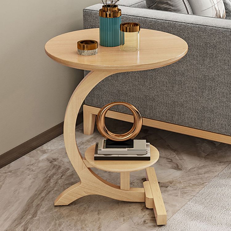 23,6 "tavolo da divano rotondo in legno in legno in legno in stile 23.6"