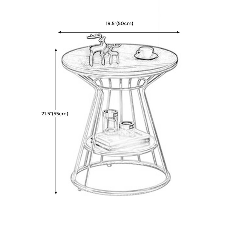 TABELLA ENTERE DI STONE DI MIDCENTICO 19.69 "W X 19.69" X D 21.65 "H Tavolo laterale del telaio H