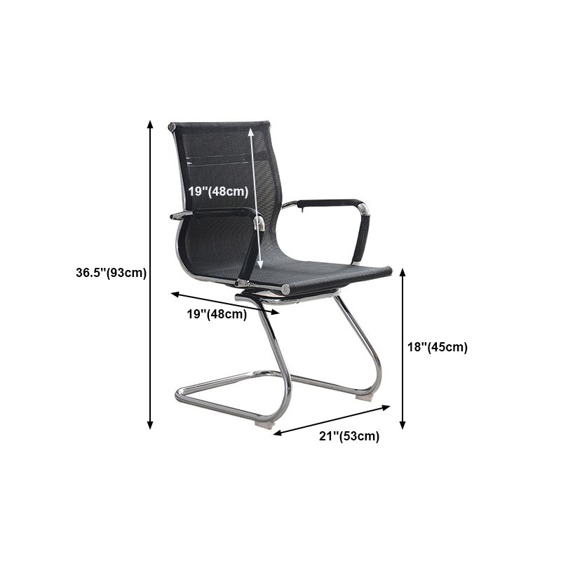Modern & Contemporary Black Office Chair Fixed Arms Mesh Office Chair Clearhalo 'furn' 'furn_office_chair' 'Furniture' 'furniture_office_chair' 'Office Chairs' 'Office Furniture' 'office_chair' 1200x1200_21322a2b-0ba8-4053-83bc-06b03a82de29