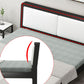 Modern Iron Wire-Grid Bed Frame 36.6" H Black & White Panel Bed with Headboard Clearhalo 'Bedroom Furniture' 'Beds' 'furn' 'furn_beds' 'Furniture' 1200x1200_21333d69-e1c5-467c-a29b-0c2176615987