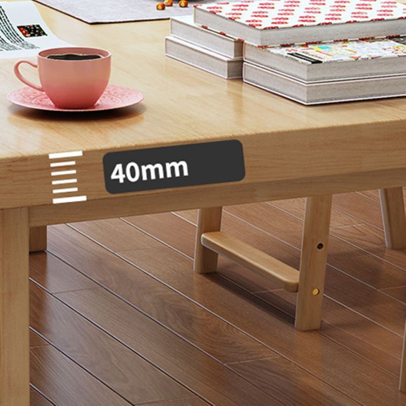 Bureau de salon en bois de caoutchouc bureau de base de traîneau, 29,5 pouces de haut