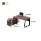 Gestión industrial de cables Descrito ejecutivo de Lape Ejecutivo Desk Natural Office con patas de metal