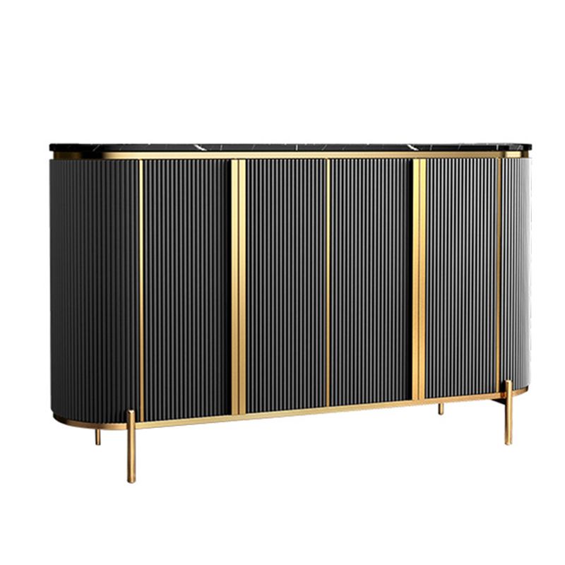 Contemporary Dining Buffet Marble Sideboard Table with Cabinets Clearhalo 'buffet_sideboard' 'Buffets & Sideboards' 'furn' 'furn_buffet_sideboard' 'Furniture' 'Kitchen & Dining Furniture' 1200x1200_21359511-7533-4dbd-a8a3-343d0d7f7968