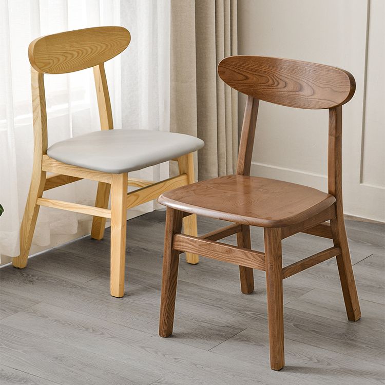 Sillas de comedor de cocina tradicionales de madera sólida silla lateral abierta