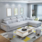 Modern Fabric/Faux Leather Sofa & Chaise with Storage for Living Room