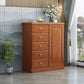 16" W Modern Rubber Wood Combo Dresser Vertical Storage Chest with Drawers and Door