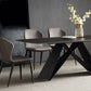 Set da pranzo moderno con piano in pietra sinterizzata Set tavolo da pranzo rettangolare 1/4/5/7 pezzi