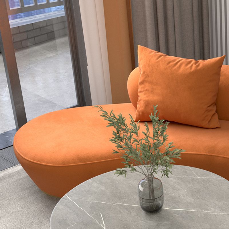 Contemporary Velvet Armless Sofa with Tight Back for Apartment