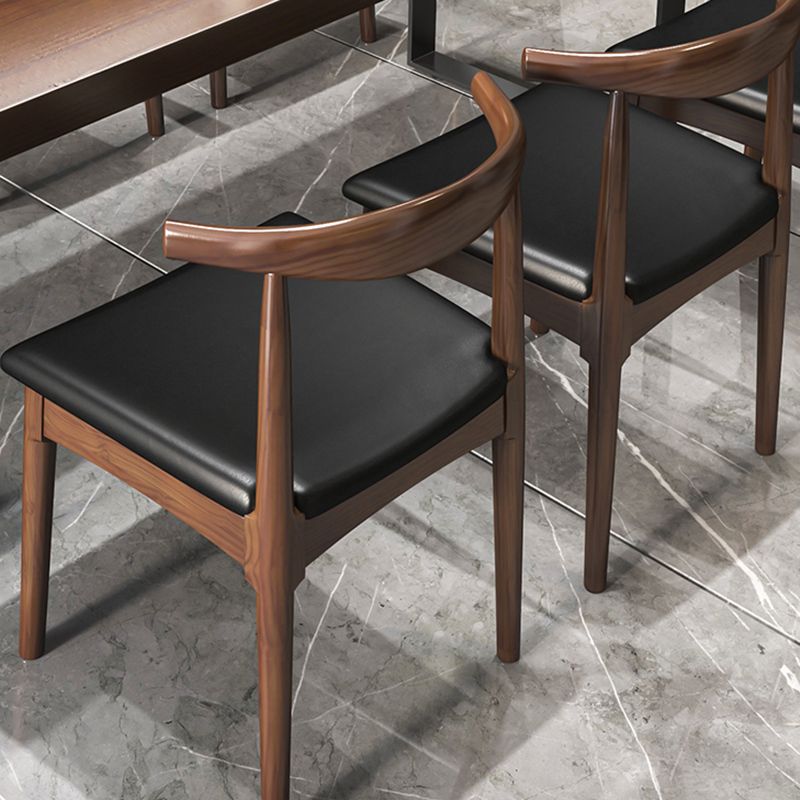 Brown Solid Wood Industrial Dining Table Set 1/2/5/7 Pcs Dinette Set for Home Clearhalo 'Dining Room Sets' 'Dining Tables & Seating' 'dining_room_set' 'furn' 'furn_dining_room_set' 'Furniture' 'Kitchen & Dining Furniture' 1200x1200_213b48ec-27f5-4657-8142-f22b629f2eb6