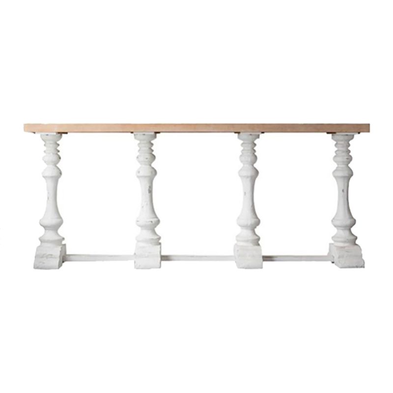 Rectangle French Country Console Table White Wood Sofa Table