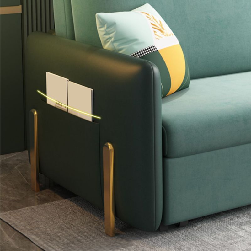 34 "幅のグラム布団ソファベッドグリーン布団スリーパーソファストレージ付き