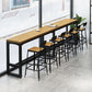 Industrial 1/7/12 Pieces Bar Table Set Rectangle Pine Wood Counter Table with High Stools Clearhalo 'Bar Furniture' 'furn' 'furn_home_bar_bar_sets' 'Furniture' 'Home Bars & Bar Sets' 'home_bar_bar_sets' 'Kitchen & Dining Furniture' 1200x1200_213b94cf-4495-459d-8203-8659d567d461