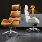 Poltrona direzionale in pelle con schienale alto e ampia sedia da manager contemporanea da 29".