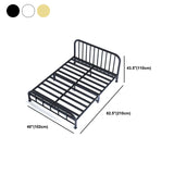 Modernes Kopfteilbett rechteckige Open-Frame-Bett mit Metallbeinen